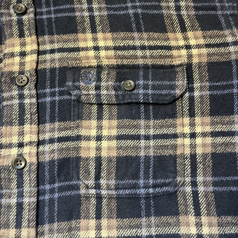 Timberland Men’s XL Plaid Flannel Shirt Long Sleeve Button Front Outdoor Workwea - Picture 8 of 8